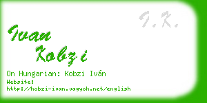 ivan kobzi business card